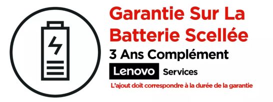 Revendeur officiel Extension de garantie Ordinateur portable Lenovo 3Y Sealed Battery Replacement