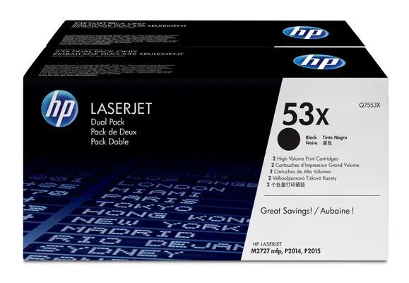 53X pack de 2 toners LaserJet noir grande capacité authentiques - HP - Toner - visuel 1