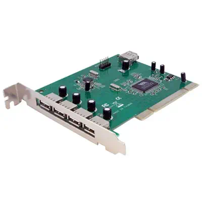 Carte Adaptateur PCI  vers 7 Ports USB 2.0 - Interne Externe - StarTech - Switchs et Hubs - visuel 2