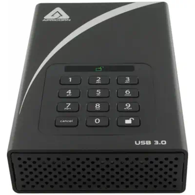 Apricorn Aegis Padlock DT disque dur externe 12 To USB Type-B 2.0/3.2 Gen 1 (3.1 Gen 1) Noir - Disque dur Externe - visuel 2