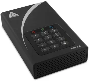 Apricorn Aegis Padlock DT disque dur externe 12 To USB Type-B 2.0/3.2 Gen 1 (3.1 Gen 1) Noir avis