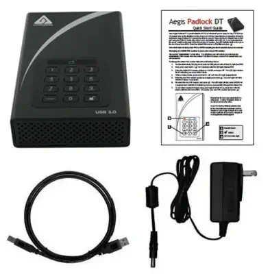 Apricorn Aegis Padlock DT disque dur externe 6 To USB Type-A 3.2 Gen 1 (3.1 Gen 1) Noir - Disque dur Externe - visuel 5
