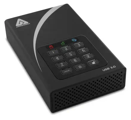 Apricorn Aegis Padlock DT disque dur externe 6 To USB Type-A 3.2 Gen 1 (3.1 Gen 1) Noir - Disque dur Externe - visuel 1