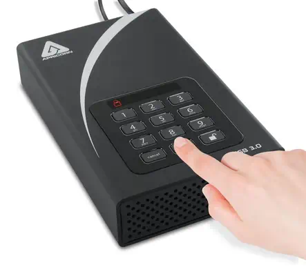 Apricorn Aegis Padlock DT disque dur externe 6 To USB Type-A 3.2 Gen 1 (3.1 Gen 1) Noir - Disque dur Externe - visuel 3