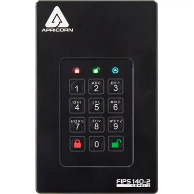 Apricorn Aegis Fortress L3 2 To USB Type-A vers USB Type-C 3.2 Gen 1 (3.1 Gen 1) Noir - Disque dur SSD - visuel 5