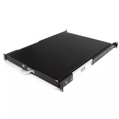 Revendeur officiel StarTech.com Etagère d'armoire serveur coulissante noire de 55 cm de profondeur