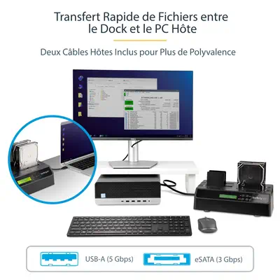 Duplicateur et Effaceur de Disques Durs à 4 baies, Cloneur/Copieur Autonome de HDD/SSD 1:3 SATA, Sta - StarTech - Disque dur Externe - visuel 9