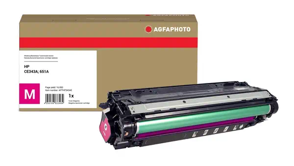 AgfaPhoto CE343A Cartouche de toner 1 pièce(s) Compatible Magenta - Toner - visuel 1