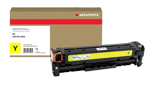 AgfaPhoto APTHP412AE Cartouche de toner 1 pièce(s) Compatible Jaune - Toner - visuel 1