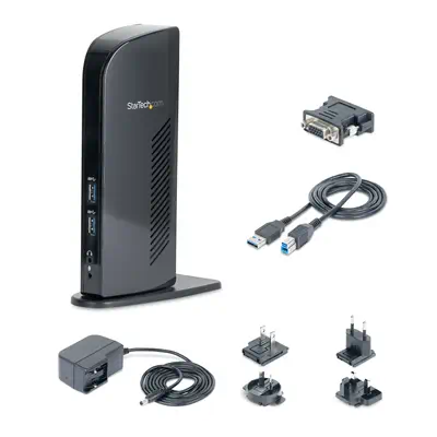 Station d'Accueil pour Ordinateur Portable USB 3.0 à Double Écran avec HDMI et DVI/VGA, Hub USB-A 6x - StarTech - Station d'accueil pour portable - visuel 2