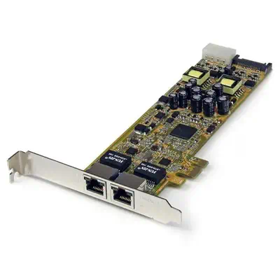 Carte Réseau PCI Express 2 ports Gigabit Ethernet RJ45 10/100/1000Mbps - POE/PSE - StarTech - Accessoire Réseau - visuel 2