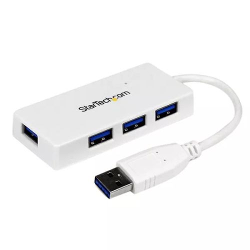 Achat StarTech.com Hub USB 3.0 à 4 ports avec câble intégré - 5Gbps - Blanc sur hello RSE