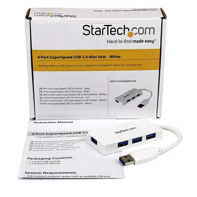 StarTech Hub USB 3.0 à 4 ports avec câble intégré - 5Gbps - Câble USB - visuel 6