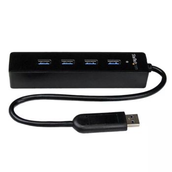 Revendeur officiel Câble USB StarTech.com Hub USB 3.0 portable à 4 ports avec câble intégré - 5Gbps - Noir