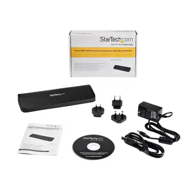 Station d'Accueil pour Ordinateur Portable USB 3.0 à Double Écran avec HDMI/DVI/VGA, Hub USB-A 3x, G - StarTech - Station d'accueil pour portable - visuel 6