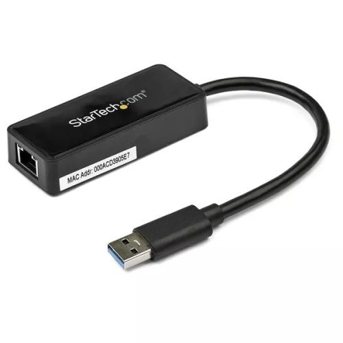 Vente StarTech.com Adaptateur réseau USB 3.0 vers Gigabit Ethernet avec port USB - Noir au meilleur prix