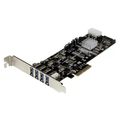 Carte Contrôleur PCI Express vers 4 Ports USB 3.0 avec 2 voies dédiés de 5 Gb/s - UASP - Alim SATA / - StarTech - Switchs et Hubs - visuel 2