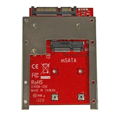 StarTech Adaptateur mSATA SSD vers SATA 2,5" - Carte - Câble pour Stockage - visuel 3