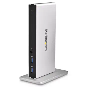 Achat StarTech.com Station d'Accueil USB 3.0 pour Deux Écrans avec Adaptateurs DVI vers VGA et HDMI, 5x USB 3.0 et Audio - Station d'Accueil DVI Verticale pour Mac et Windows au meilleur prix