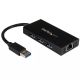 Achat StarTech.com Hub USB 3.0 (5Gbps) portable à 3 sur hello RSE - visuel 1