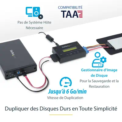 Duplicateur de Disque Dur Autonome 1:1 avec Gestionnaire d'Images pour la Sauvegarde et la Restaurat - StarTech - Disque dur Externe - visuel 7