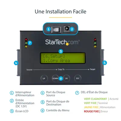 Duplicateur de Disque Dur Autonome 1:1 avec Gestionnaire d'Images pour la Sauvegarde et la Restaurat - StarTech - Disque dur Externe - visuel 9