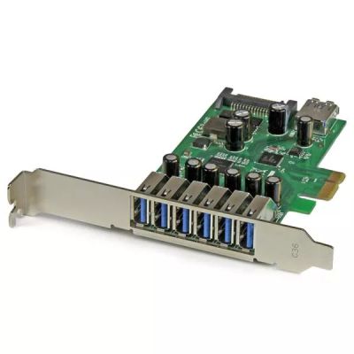 Revendeur officiel Switchs et Hubs StarTech.com Carte contrôleur PCI Express à 7 ports USB 3.0