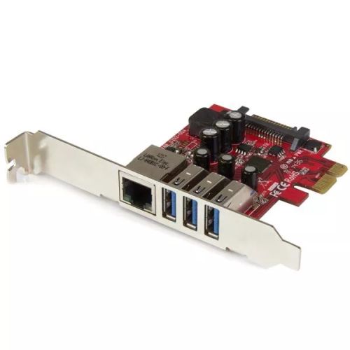 Revendeur officiel Switchs et Hubs StarTech.com Carte PCI Express à 3 ports USB 3.0 et 1 port