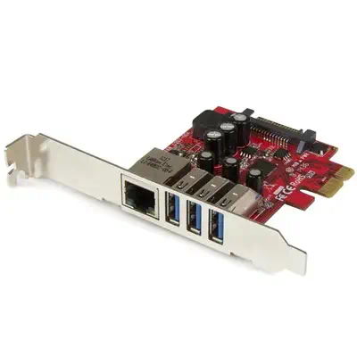 Carte PCI Express à 3 ports USB 3.0 et 1 port Gigabit Ethernet avec UASP - StarTech - Switchs et Hubs - visuel 5