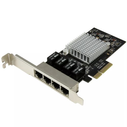 Revendeur officiel StarTech.com Carte réseau PCI Express à 4 ports Gigabit Ethernet avec chipset Intel I350