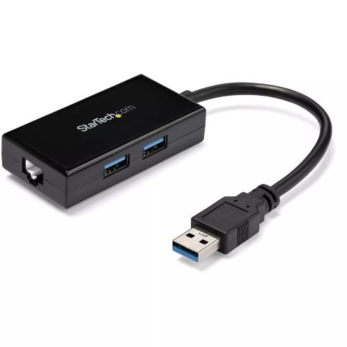Vente Câble USB StarTech.com Adaptateur réseau USB 3.0 vers Gigabit Ethernet avec hub USB 3.0 à 2 ports