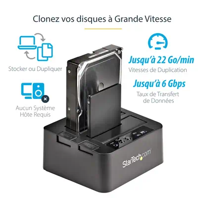 Duplicateur USB 3.1 (10 Gb/s) autonome pour disques durs SATA 2,5" ou 3,5" - StarTech - Disque dur Externe - visuel 8