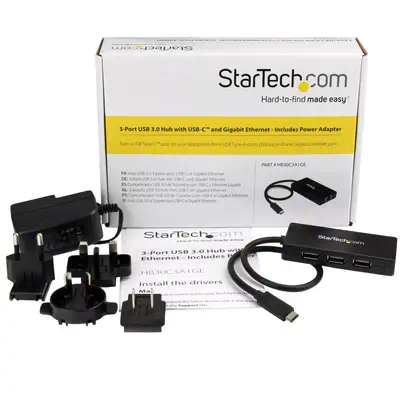 StarTech Hub USB-C à 3 ports avec Gigabit Ethernet - USB-C - Câble USB - visuel 7