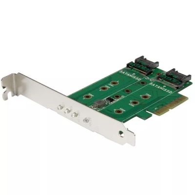 Revendeur officiel Câble pour Affichage StarTech.com Adaptateur SSD M.2 NGFF à 3 ports - 1x M.2