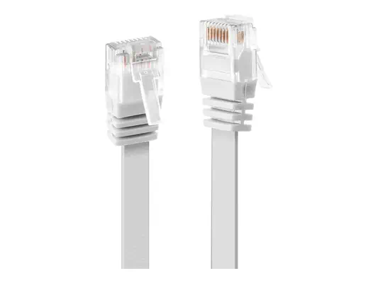 LINDY Cat.6 Ribbon Patch Cable Unshielded White 2m Without Shielding - Lindy - Câble RJ et Fibre optique - visuel 3