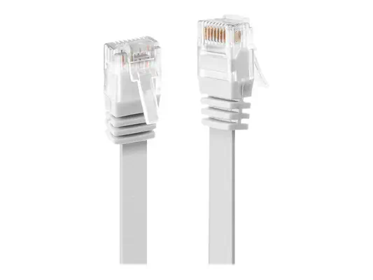 LINDY Cat.6 Ribbon Patch Cable Unshielded White 2m Without Shielding - Lindy - Câble RJ et Fibre optique - visuel 2