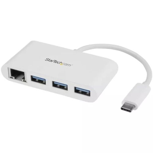 Achat StarTech.com Hub USB-C à 3 ports avec Gigabit Ethernet - USB 3.0 (5Gbps) - USB-C vers 3x USB-A - Blanc et autres produits de la marque StarTech.com
