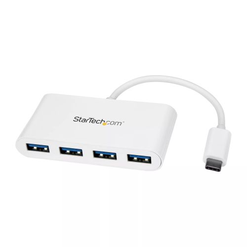 Vente StarTech.com Hub USB-C 4 Ports USB-A (USB 3.0 SuperSpeed) - Alimenté par bus USB - Adaptateur USB-C vers USB-A - USB 3.2 Gen 1 (5Gbps) Type C - Blanc au meilleur prix