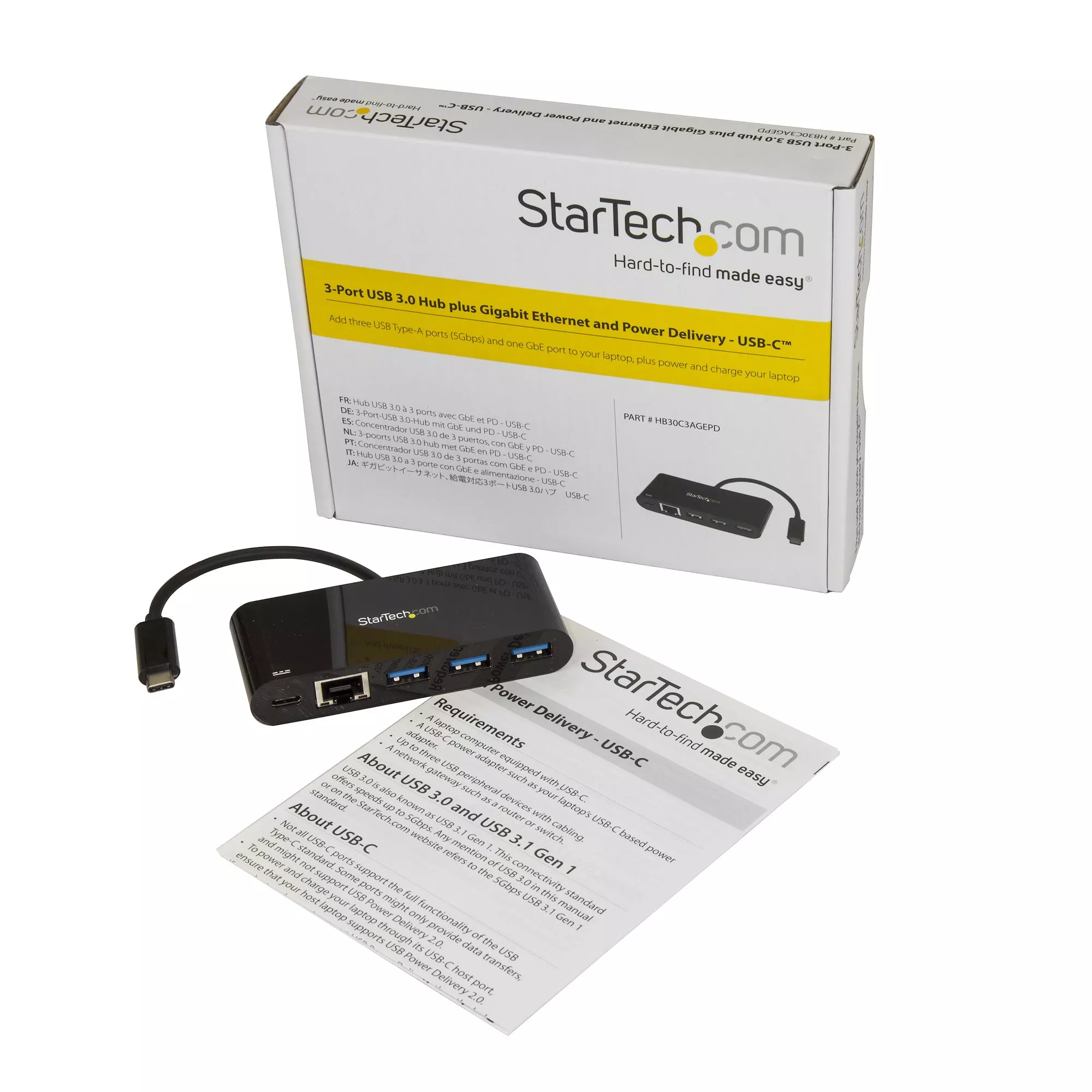 Vente StarTech.com Hub USB 3.0 3 Ports avec Gigabit StarTech.com au meilleur prix - visuel 10