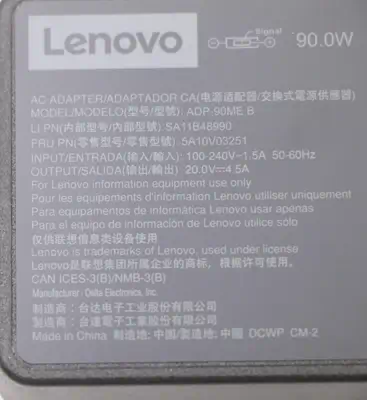 Lenovo 5A10V03251 adaptateur de puissance & onduleur Intérieure 90 W Noir - Chargeur et alimentation - visuel 8