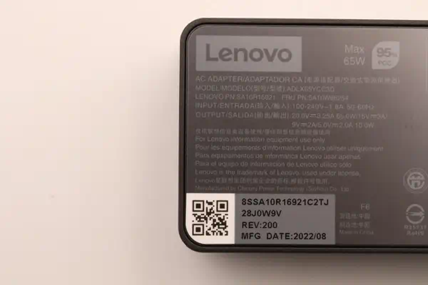 Lenovo 5A10W86254 adaptateur de puissance & onduleur Intérieure 65 W Noir - Chargeur et alimentation - visuel 8