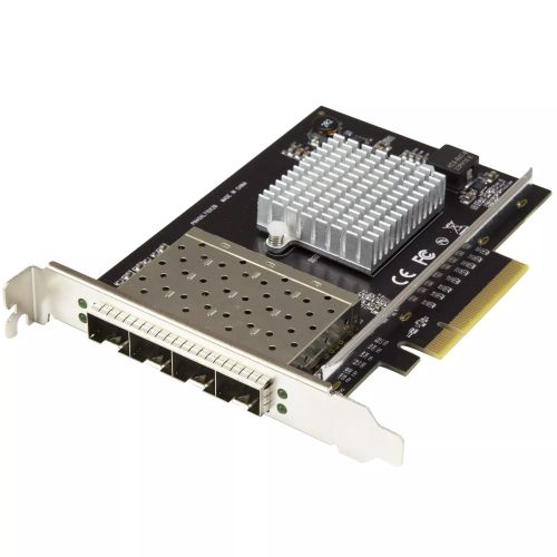 Revendeur officiel StarTech.com Carte réseau PCI Express pour serveur à 4 ports SFP+ 10 Gigabit Ethernet - Chipset Intel XL710