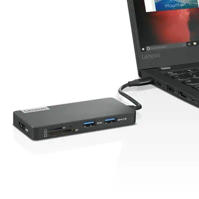 Lenovo GX90T77924 station d'accueil Avec fil USB 3.2 Gen 1 (3.1 Gen 1) Type-C Gris - Station d'accueil pour portable - visuel 4
