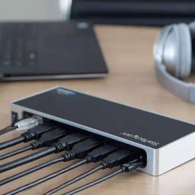Station d'Accueil Double Écran 4K60Hz DisplayPort et HDMI - Dock USB-C et USB-A - Dock USB 3.0 pour  - StarTech - Station d'accueil pour portable - visuel 6