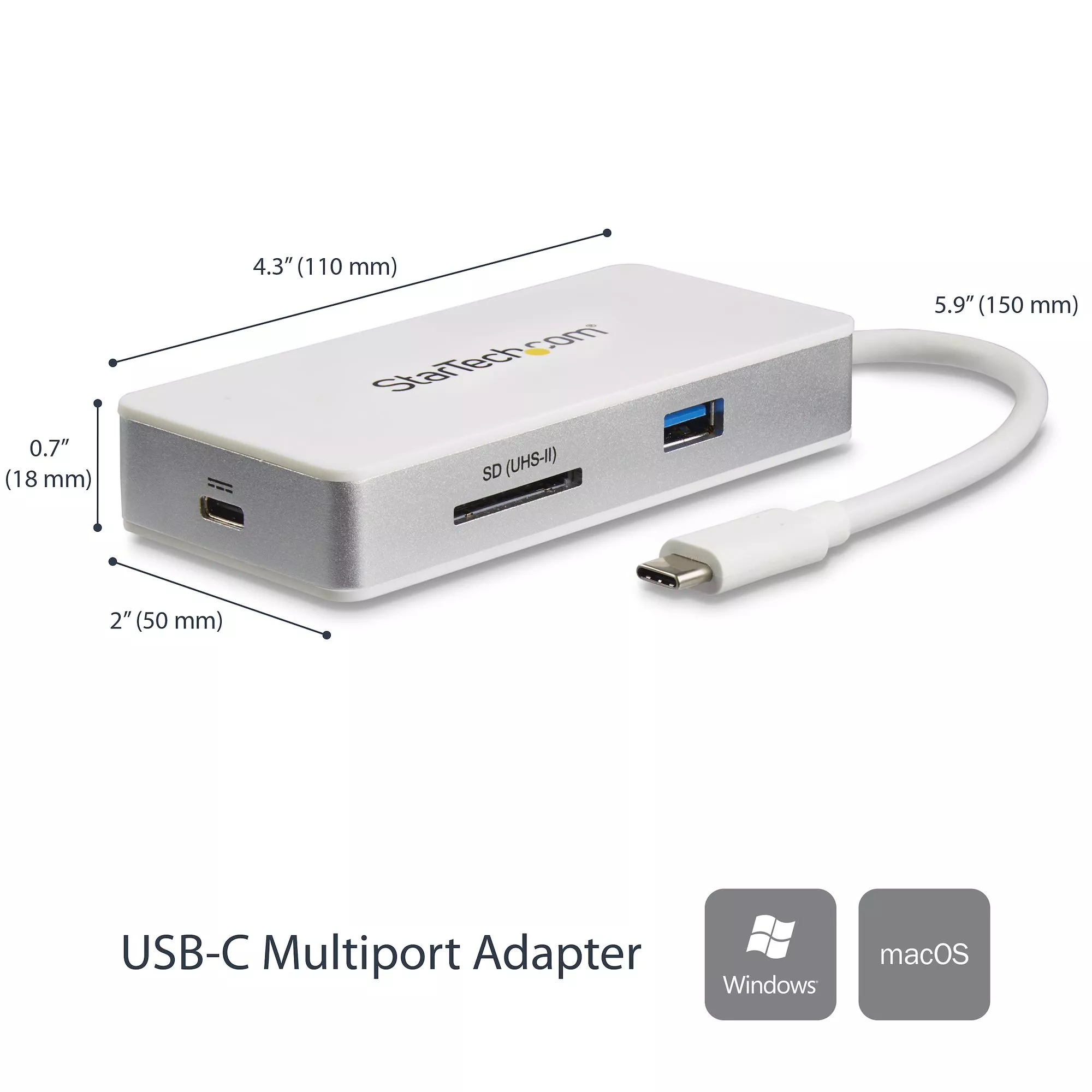 Vente StarTech.com Adaptateur multiport USB-C avec lecteur de StarTech.com au meilleur prix - visuel 10