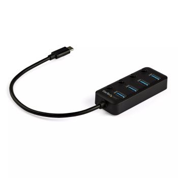 Achat StarTech.com Hub USB 3.0 Type-C 4 Ports avec Commutateurs Individuels par Port (On/Off) - SuperSpeed USB 3.2 Gen 1 (5Gbps) - Alimenté par Bus USB - Portable - Câble 25cm sur hello RSE