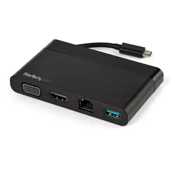 Achat StarTech.com Adaptateur Multiport USB-C avec HDMI, VGA, Gigabit Ethernet & USB 3.0 - Mini Dock USB-C vers 4K HDMI ou 1080p VGA - Station d'Accueil pour PC/Ordinateur Portable USB-C au meilleur prix