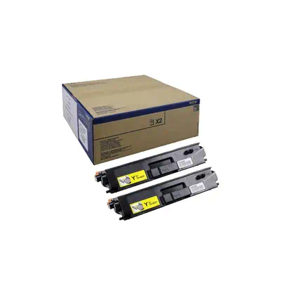 Brother TN-900YTWIN Cartouche de toner 2 pièce(s) Original Jaune - Toner - visuel 1