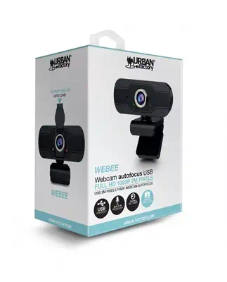 Urban Factory WEBEE webcam 20 MP 1920 x 1080 pixels USB 3.2 Gen 1 (3.1 Gen 1) Noir - Webcam - visuel 5