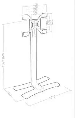 ITB ER039070 support pour téléviseur 190,5 cm (75") Noir, Métallique - Accessoire ENI, TBI et VPI - visuel 2